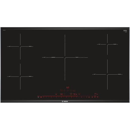 Image of Bosch PIV975DC1E piano cottura Nero Da incasso 90 cm Piano cottura a induzione 5 Fornello(i)