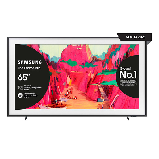 Image of Samsung The Frame Pro AI TV 65'' QE65LS03FWUXZT 4K, Processore NQ4 AI Gen3, 4K AI Upscaling, Art Mode, Matte Display, Neo Quantum HDR, Dolby Atmos & OTS,