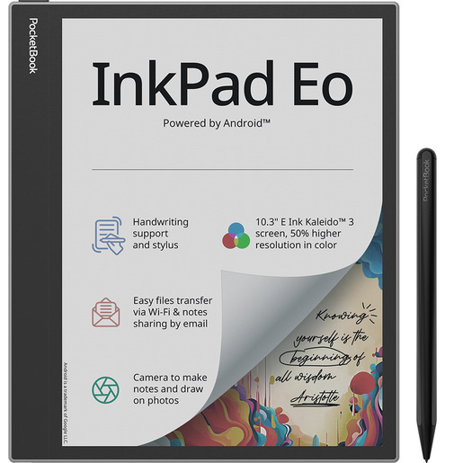 Image of PocketBook InkPad Eo - Mist Grey lettore e-book Touch screen 64 GB Wi-Fi Nero, Grigio