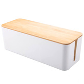 Fanton 40888 Organizer Da Scrivania Per Multipresa 3 / 4 In Plastica E Bambù.-image