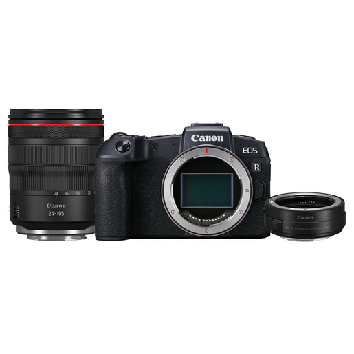 Image of Canon EOS RP Body + RF 24-105mm f/4L IS USM lens + Mount Adapter EF- R MILC 26,2 MP CMOS 6240 x 4160 Pixel Nero cod015
