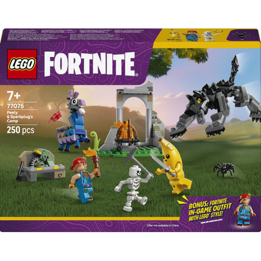 Image of LEGO Fortnite 77075 Campo di Bananita e Starter, Gioco con 2 Personaggi, Falò e 3 Minifigure, Regalo da Gaming per Bambini 7+
