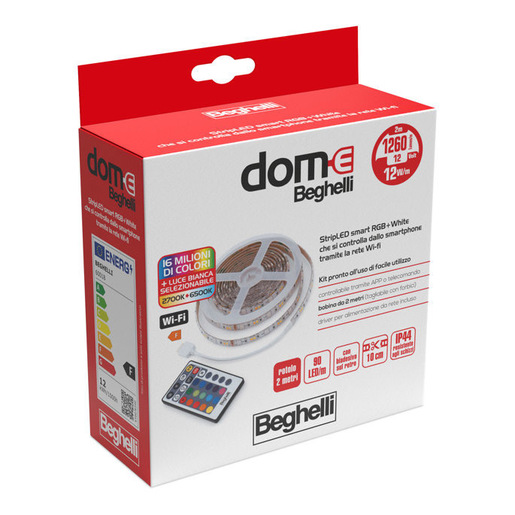 Image of Beghelli WIFISTRIP RGB+WCCT 12W IP44 2M Striscia LED intelligente Wi-Fi
