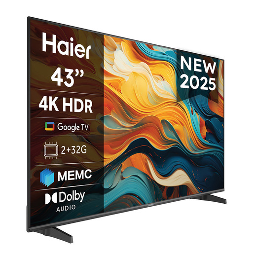 Haier Smart TV LED 43'' H43K85FUX, 4K, Google TV, HDR10, Google Assistant, HDMI 2.1 x4, Bluetooth 5.1, DBX TV