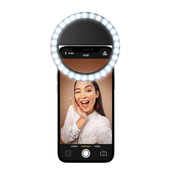 Cellularline Cellularline SelfieRing Pro Bastone Smartphone Nero Cellular Line SELFIERINGPROK 