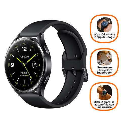 Image of Xiaomi Watch 2 3,63 cm (1.43'') AMOLED 46 mm Digitale 466 x 466 Pixel Touch screen Nero Wi-Fi GPS (satellitare)