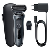 Braun Series 6 61-N1000S Rasoio Nero, Grigio-image