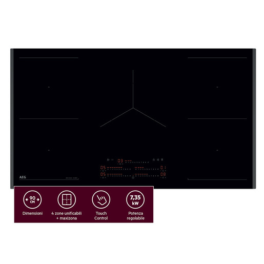 AEG TK95IN00FB Piano cottura ad induzione Serie 6000 MultipleBridge 90 cm