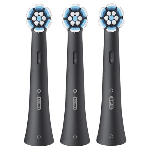 Image of Oral-B Testine di Ricambio iO Series Gentle Care Black, testine rotonde di ricambio originali, setole angolate per una rimozione più profonda della pl