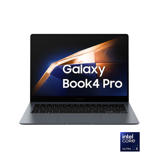 Image of Samsung Galaxy Book4 Pro Laptop, Intel® Core™ Ultra 5 125H, 16GB RAM, 512GB SSD, 14'' Dynamic AMOLED 2X touch, Windows 11 Home, Moonstone Gray