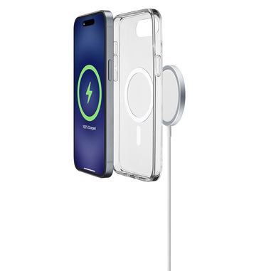 gueche Custodia per iPhone 15 Pro max, trasparente, con custodia in morbido silicone, trasparente, compatibile con la ricarica wireless, supporto per cellulare bicicletta