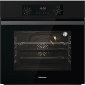 Hisense BI62220AB - Forno multifunzione, 2 manopole Push Pull, cavità 61l, 7 funzioni, AcquaClean, funzioni di cottura versatili, 2 vetri, area di cottura extra large, 250°, Classe A-image