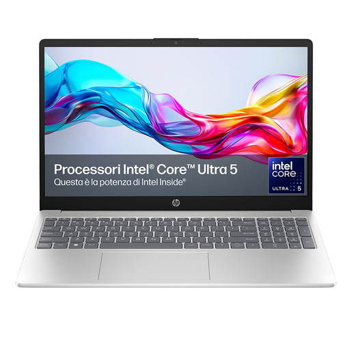 HP 15-fd1024nl Intel Core Ultra 5 125H Computer portatile 39,6 cm (15.6'') Full HD 24 GB DDR5-SDRAM 1 TB SSD Wi-Fi 6 (802.11ax) Windows 11 Home AI PC Arg