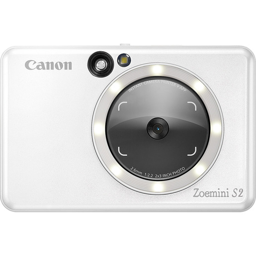 Image of Canon Fotocamera istantanea a colori Zoemini S2, bianco perla