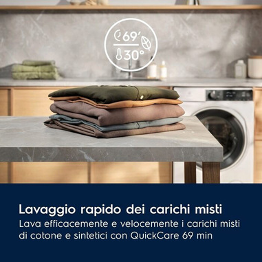 Lavatrice Electrolux Da 9 Kg 1400 Giri EW7F3921RB - Bianca, Con Vapore SteamCare, Dosaggio Automatico E Connesione WiFi