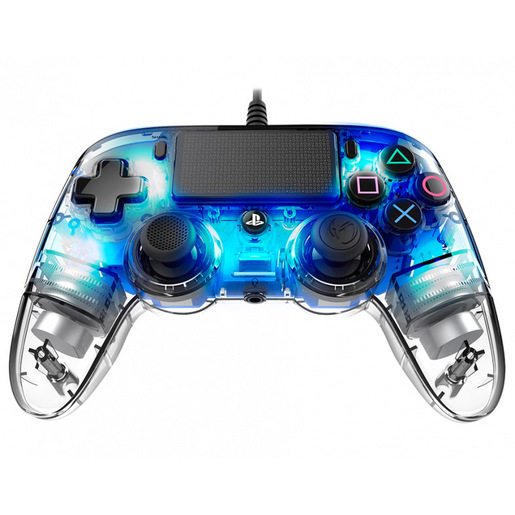 NACON PS4OFCPADCLBLUE periferica di gioco Blu, Trasparente USB Gamepad Analogico/Digitale PC, PlayStation 4