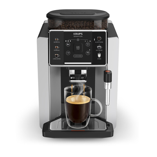 Krups Sensation C90 , Macchina per Caffè Completamente Automatica, 5 Bevande Calde e Vapore, EA910E