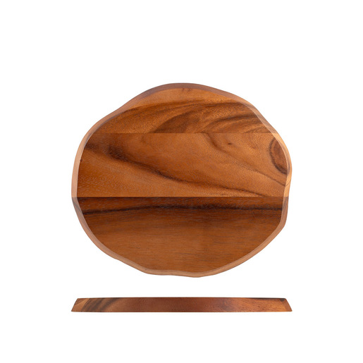 Image of H&H Lifestyle Tagliere Acacia in legno ovale sagomato cm 22x25
