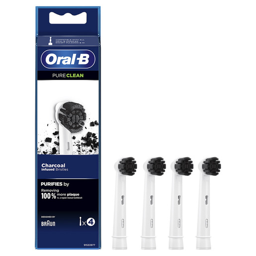 Image of Oral-B Precision Clean Testina Di Ricambio per Spazzolino Pure Clean Carbone. Confezione Da 4