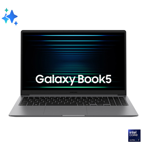 Image of Samsung Galaxy Book5 Intel Core Ultra 7 255U Computer portatile 39,6 cm (15.6'') Full HD 32 GB LPDDR5x-SDRAM 1 TB SSD Wi-Fi 6 (802.11ax) Windows 11 Hom