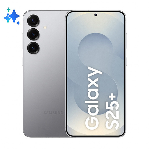 Image of Samsung Galaxy S25+ Smartphone AI, Display 6.7'' QHD+ Dynamic AMOLED 2X, Fotocamera 50MP, RAM 12GB, 256GB, 4.900 mAh, Silver shadow