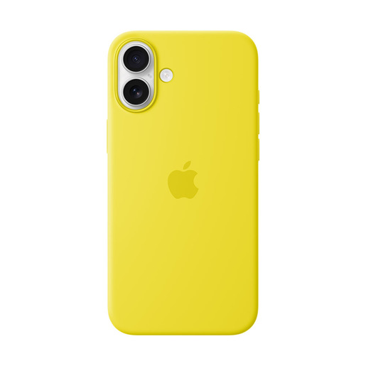 Image of Apple Custodia MagSafe in silicone per iPhone 16 Plus - Giallo carambola