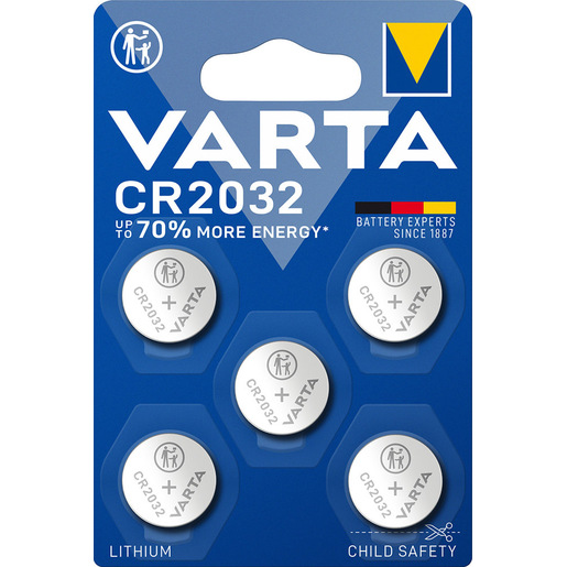 Image of        Varta LITHIUM Coin CR2032 (Batteria a bottone, 3V) Blister da 5