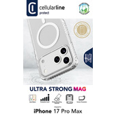 Cellularline Ultra Strong Mag - Iphone 17 Pro Max Custodia Ultra Protettiva Trasparente Con Bordi Rinforzati In Materiale Anti-Shock, Progettata Per A-image