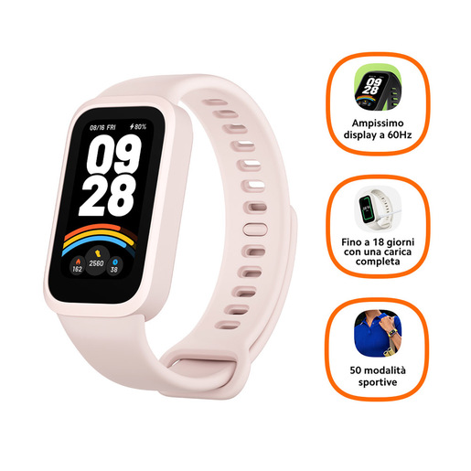 Xiaomi Smart Band 9 Active TFT Braccialetto per rilevamento di attività 3,73 cm (1.47'') Rosa