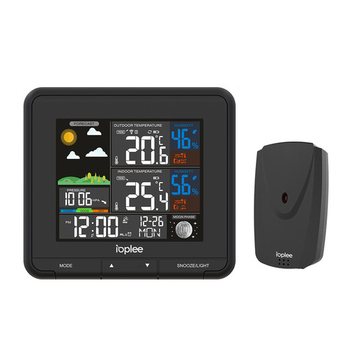 Image of IOPLEE SIC637K stazione meteorologica digitale Nero LCD Batteria