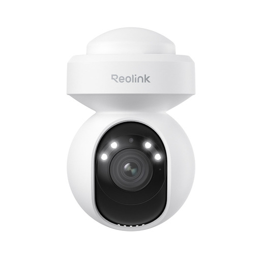 Reolink E Series Telecamera Wi-Fi per Esterni da 5 MP, Panoramica e Inclinazione, Zoom Ottico 3X, Rilevamento Persone/Veicoli/Animali, Audio Bidirezional