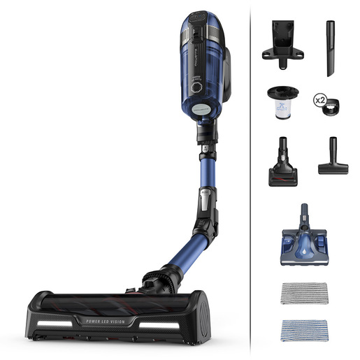 Image of Rowenta RH98C0 2-in-1 stick vacuum Batteria Secco e bagnato Senza sacchetto 0,9 L 320 W Blu, Grigio