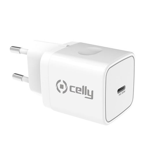 Image of Celly TC1USBC30WWH Caricabatterie per dispositivi mobili Smartphone, Orologio intelligente, Tablet Bianco AC Interno