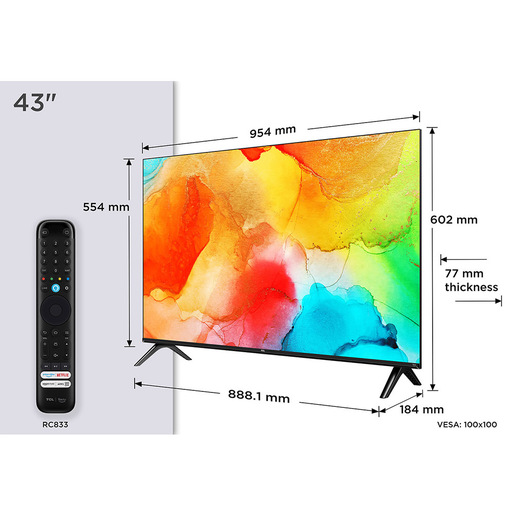 TCL SF560 Serie Smart TV QLED FHD 43'' 43SF560, Dolby Audio, HDR10, Fire TV