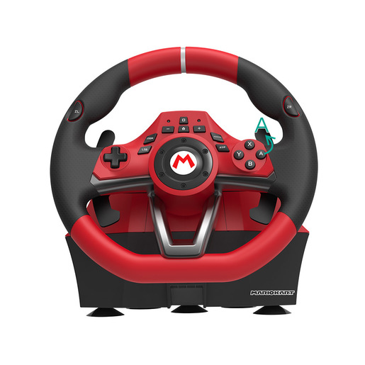 Image of Hori Mario Kart Racing Wheel Pro Deluxe Nero, Rosso USB Sterzo + Pedal