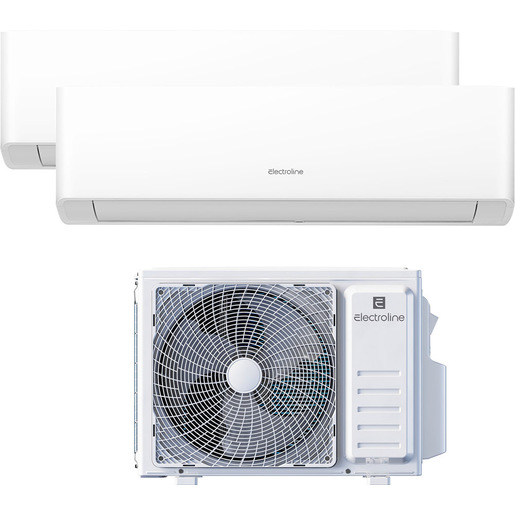 Electroline Dualsplit 9000+12000BTu EDHE43D2 + IUD263HKAW + IUD353HKAW condizionatore fisso