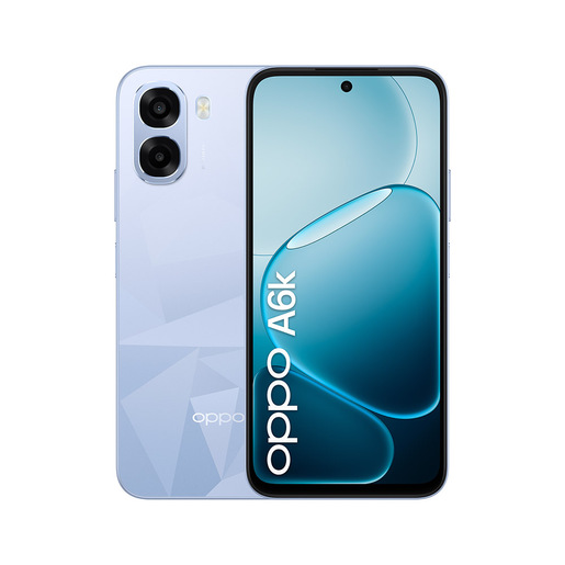Image of OPPO A6k AI Smartphone, doppia fotocamera 13MP+QVGA, Selfie 5MP, Display 6.75'' 120HZ IPS HD+, 6100mAh, RAM 4GB(Esp1GB/2GB/4GB)+ROM 256GB [Versione Itali