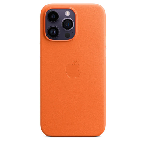 Image of Apple Custodia iPhone 14 Pro Max in Pelle - Arancione