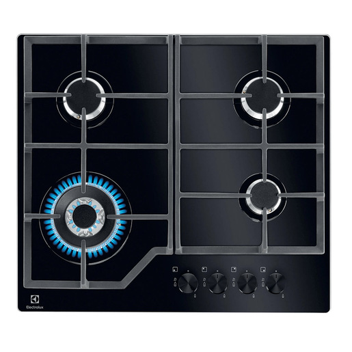 Electrolux EGM6343YAK piano cottura Nero Da incasso 60 cm Gas 4 Fornello(i)