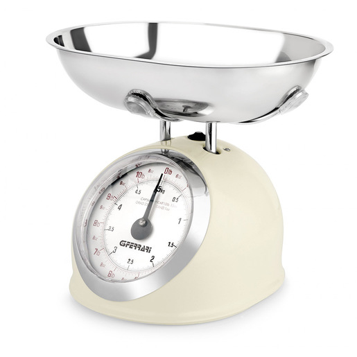 Image of G3 Ferrari Aska Beige Rotondo Bilancia da cucina meccanica
