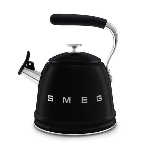 Image of Smeg Bollitore con fischio 50's Style - Nero LUCIDO - WKF01BL