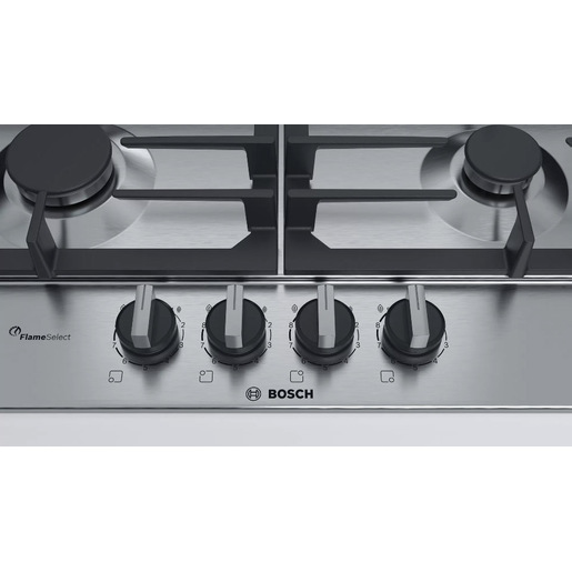 Image of Bosch Serie 6 PCH6A5B96 piano cottura Acciaio inossidabile Da incasso 60 cm Gas 4 Fornello(i)