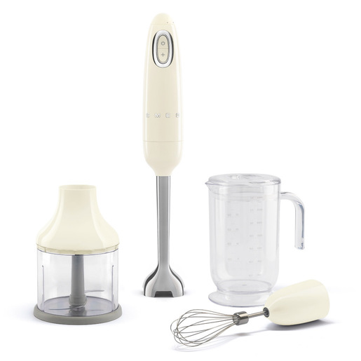 Image of Smeg Frullatore Immersione con Accessori 50's Style – Panna LUCIDO – HBF03CREU