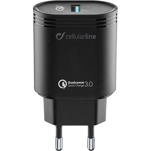 Image of Cellularline USB Charger 18W - Huawei, Xiaomi, Wiko, Asus and other smartphone Caricabatterie da rete adattivo 18W