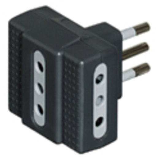 Image of bticino S3603G adattatore per presa di corrente Antracite