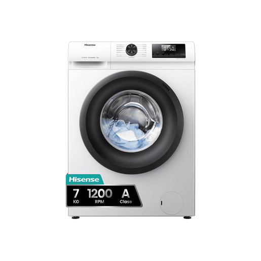 Image of Hisense WFQP701219VM lavatrice Caricamento frontale 7 kg 1200 Giri/min Bianco