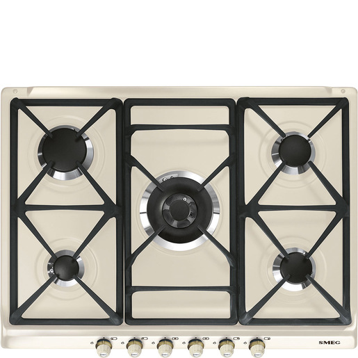 Smeg SR775PO piano cottura Crema Da incasso Gas 5 Fornello(i)