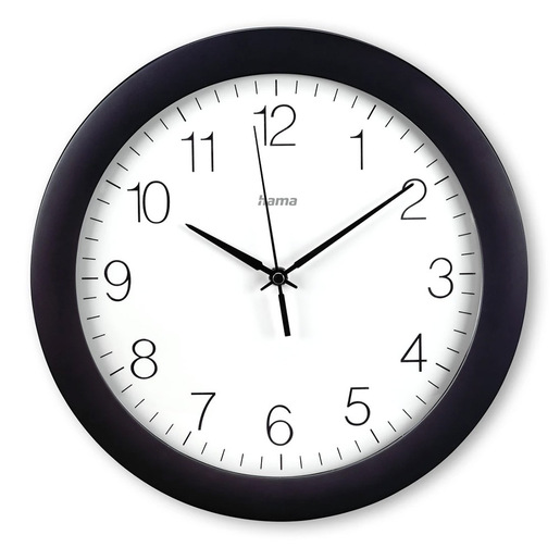 Image of Hama Teneriffa Orologio analogico Rotondo Nero, Bianco