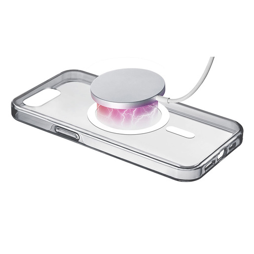 Cellularline Clear Mag - iPhone 16e/17e Custodia trasparente ultra resistente con bordo in gomma, compatibile con ecosistema Qi2 e accessori magnetici, t