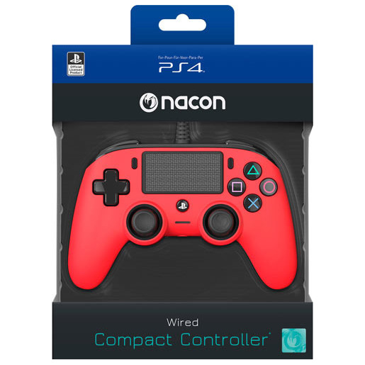 Image of NACON PS4 PAD RED WIRED Rosso